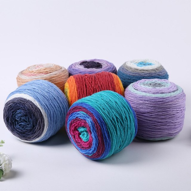 Ready Stock Fast Send 100g Wool Cake Yarn Long Section-dye For Hand  Knitting Shawl Scarf Sweater Rainbow Color Crocheting Yarn - Yarn -  AliExpress